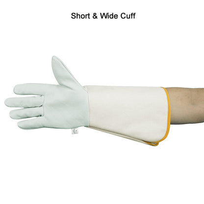 Luwint Leather Long Garden Gloves, Thorn Proof Rose Pruning Elbow Length Gardening Gloves for Men and Women, 1 Pair (XL)