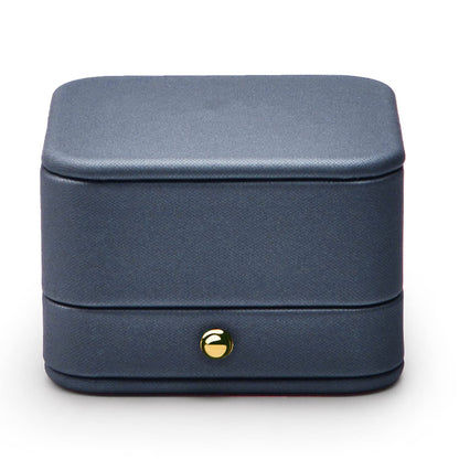 Papten PU Leather Necklace Box Velvet Interior Necklace Gift Box Pendant Case Display Storage Case for Anniversary Wedding Birthday Mother's Day (Steel-Blue)