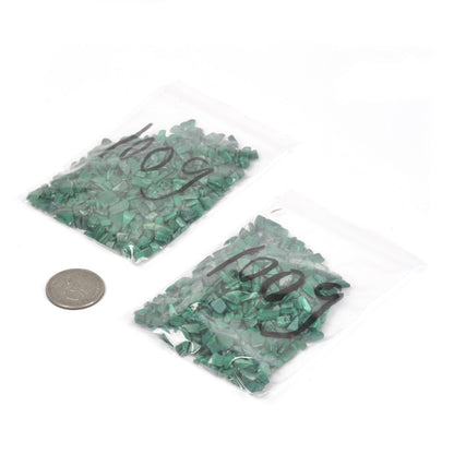 Natural Malachite Polished Chips Crushed Tumbled Stone Crystal Healing Embellishments 100 grams