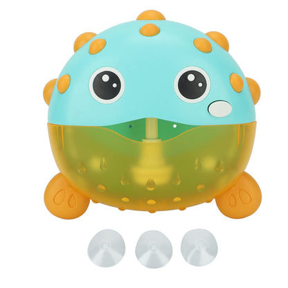 Pilipane Baby Bubble Machine Automatic Cute Music Kids Bubble Maker Toy with Suction Cup for Toddler Bath Time Plastic Electronic Components 19cm
