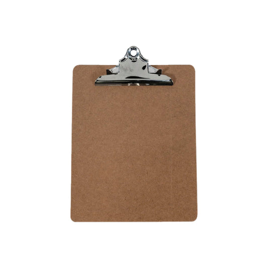 School Smart Hardwood Clipboard - Letter Size Bright Nickel 9 X 12-1/2 in