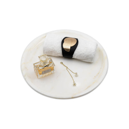 Marmor Marble Perfume Tray Bathroom Tray for Decorative,Candles,Jewelry Stone Vanity Tray,Kitchen Counter Decor and Home Decorative Tray(Calacatta Marble Gold) Jewelry Tray Unique Festival Gifts