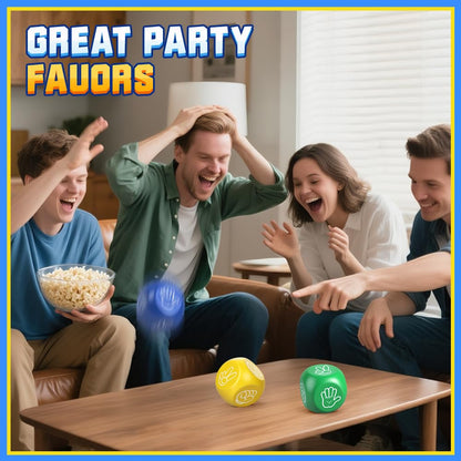 Cybemaga 3 Pcs Foam Squeeze Dice Cube for Kids Adults, Portable Soft Slow PU Dice with 6 Sided for Finger-guessing Game, Perfect Prize Gift for Birthday Christmas Party