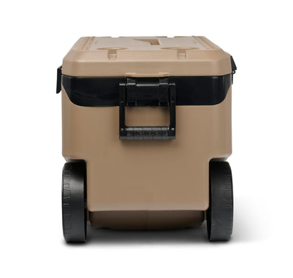Igloo Maxcold 90 QT Cooler Canyon Brown, Insulated Cooler Chest with Soft Ride Wheels, Leak-Proof Outdoor Hard Cooler, 5-Day Ice Retention, 134 Can Capacity