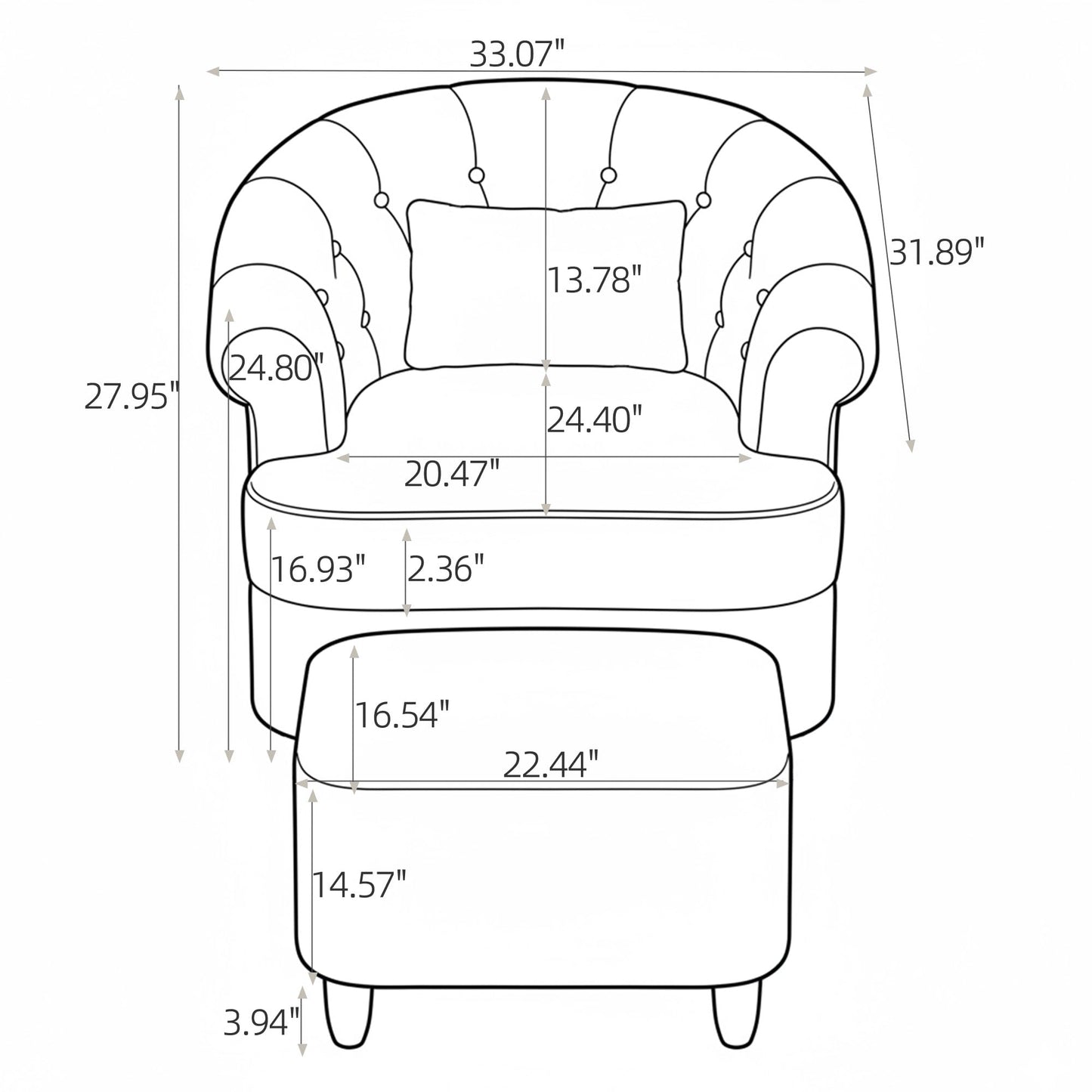 Wismestr Barrel Swivel Accent Chair - Modern Comfy Boucle Armchair with Ottoman, Round Upholstered Sofa Lounge Chairs Set for Living Room, Bedroom, Reading Corner, Small Spaces (Beige)