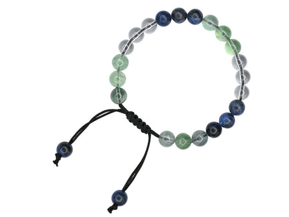 Amazing Gemstone Bracelet for Studying and Concentrating Manifestation - Sodalite Fluorite Clear Quartz Set for Men Women Healing Calming Anxiety Stress Relief Gifts Pulseras Para Hombres Mujer