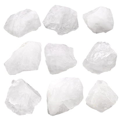 1 Lb Rough Clear Quartz Stone Bulk, Crystal Quartz Rough Crystal Stone for Cabbing, Tumbling, Cutting, Lapidary, Polishing, Reiki Crystal Healing