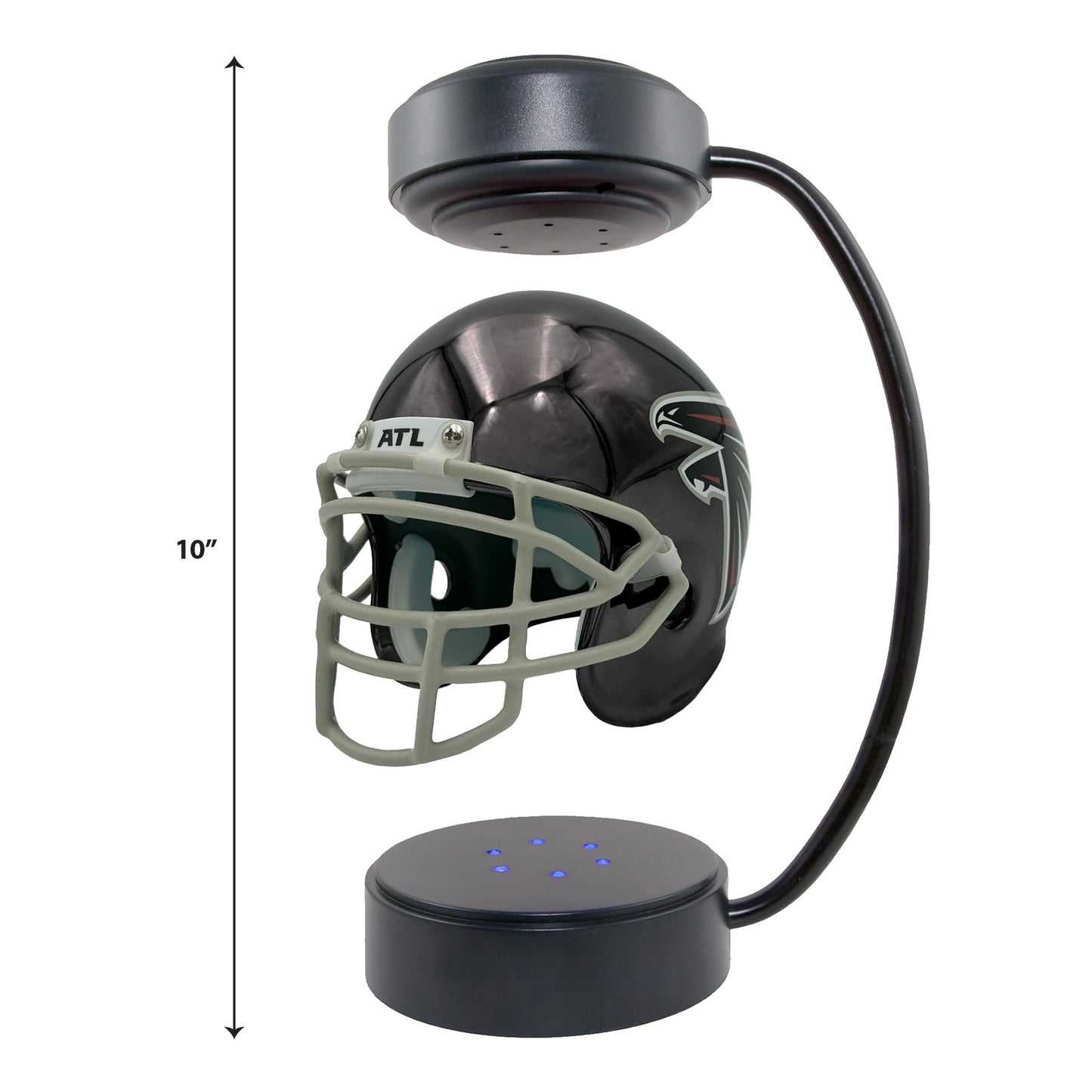 Pegasus Sports NFL Atlanta Falcons Half Size Metallic Hover Helmet - Teen Boys Football Fan Gift - Black