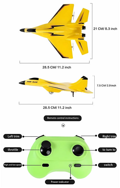 2023 New Remote Control Wireless Airplane Toy With Lights, USB Rechargeable SU-35 RC Remote Control Plane Glider, Outdoor Drop-Resistant Foam RC Air Planes Fighter Jet For Adults Aircraft Enthusiasts