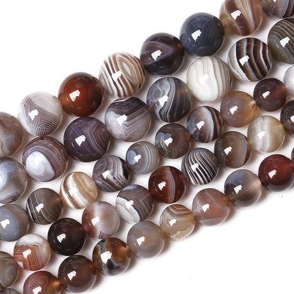 10MM 36PCS AAA Natural Botswana Sardonyx Agate Gemstone Beads for Jewelry Making Crystal Energy Stone Healing Power DIY Bracelet Necklace 15" (Botswana Sardonyx Agate, 10mm)