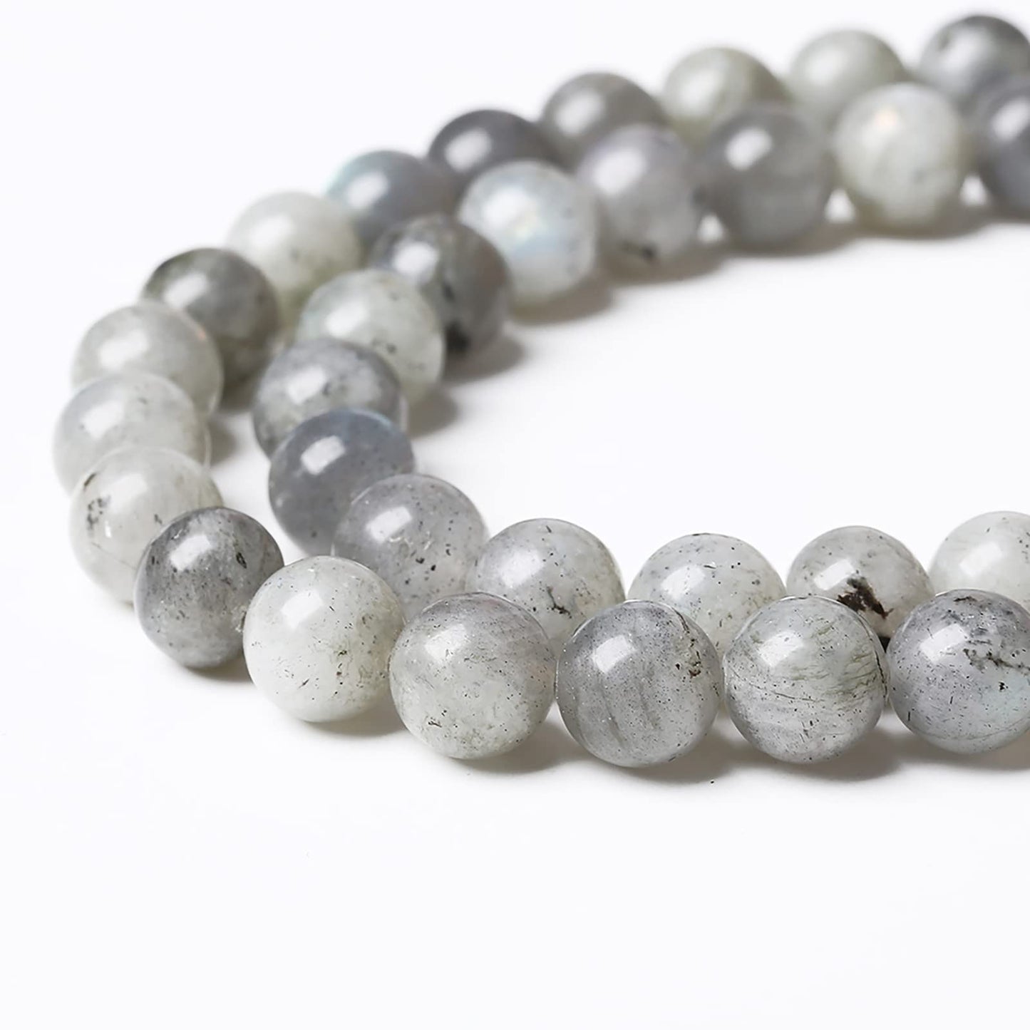 36PCS 10mm Natural Gray Labradorite Stone Beads Larvikite Beads for Jewelry Making for Jewelry Making DIY Bracelet Necklace 15 Inch,Energy Stone Healing Power (10mm, Gray Labradorite)