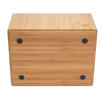 MobileVision Bamboo Storage Box PLUS LID COMBO, 14”x11”x 6.5”, Durable Bin w/Handles, For Clothes, Shoes, Arts & Crafts, Closet & Office Shelf