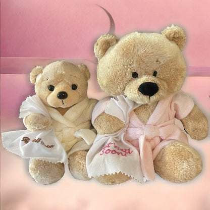 Ganz Get Well Soon Teddy Bear | Feel Better Gifts for Women, Men, Kids, Boys & Girls | Plush Bear for Recovery, Hospital Stay, Surgery Get Well Gift | Cream Robe