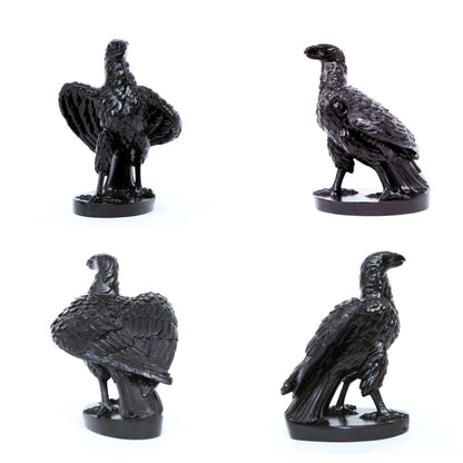 EASCHEER Eagle Statue 5.11" Gothic Black Bird Decor Eagle Figurine Falcon Statue Collectible Figurine…