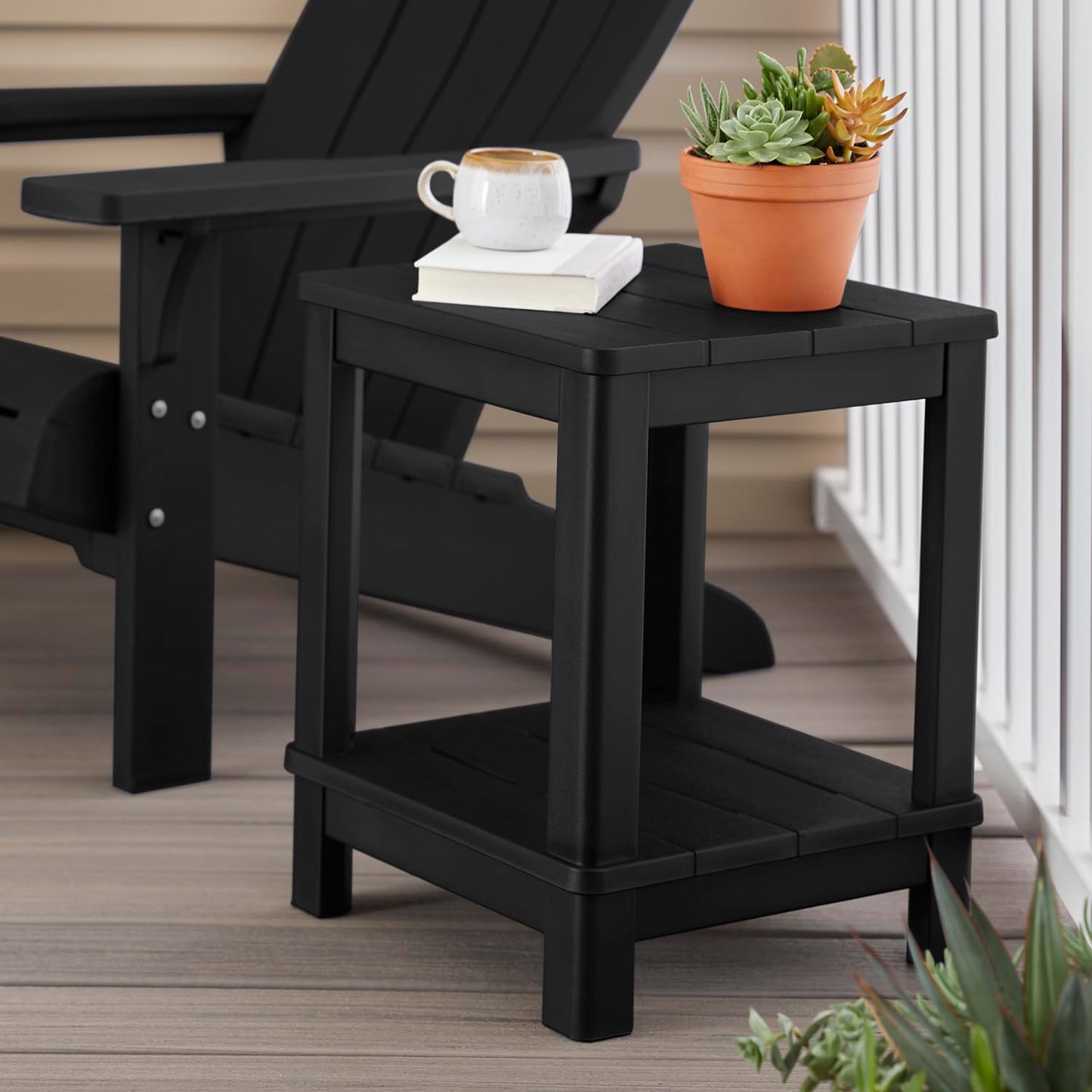 Keter Deluxe Adirondack Side Table - Black