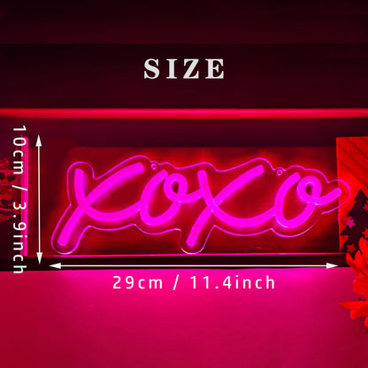 Ulalaza Neon Light Sign LED XOXO Night Lights USB Operated Decorative Marquee Sign Bar Pub Store Club Garage Home Party Decor