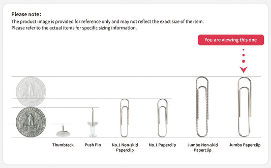 PAPERPAL Paperclips for Office School & Personal Use, Jumbo Smooth Paper Clip (2"), 1000 Large Paper Clips (10 Boxes of 100 Each), Silver