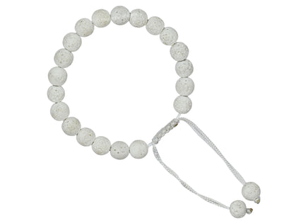 Amazing Gemstone White Lava Bracelet for Women Men's Gifts - Protection Healing Crystal Bracelet - 8mm Gemstone Beaded Adjustable Bracelet
