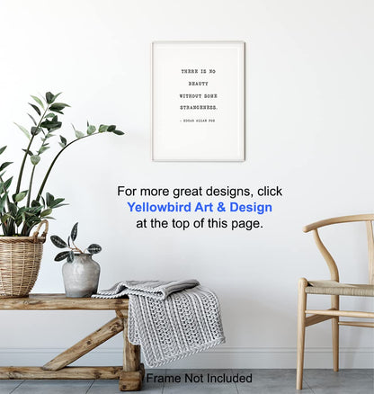 Edgar Allan Poe Quote Wall Art Print Typography - 8x10 Unframed Photo - Makes a Great Gift - Chic Home Decor