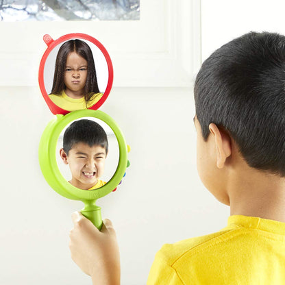 hand2mind See My Feelings Mirror, Play Therapy Toys, Mindfulness for Kids, Emotional Regulation Activities, Social Learning Supplies, Calm Down Corner Set, Set of 4