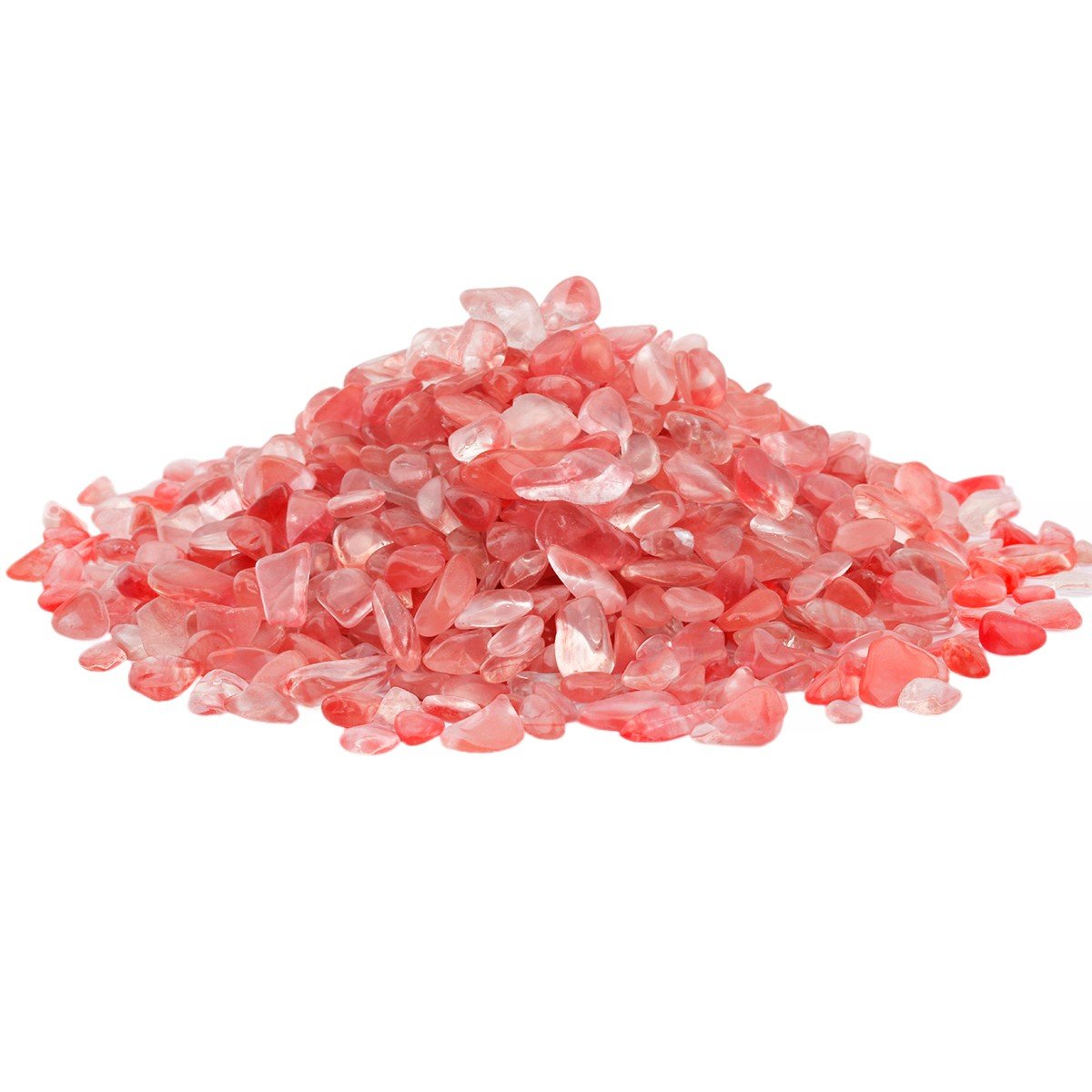 rockcloud 1 lb Cherry Quartz Small Tumbled Chips Crushed Stone Healing Reiki Crystal Jewelry Making Home Decoration