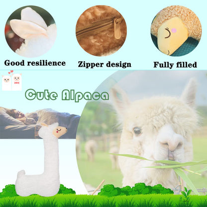 Sejiarep Alpaca Llama Plush Pillow - 51" Giant Alpaca Plush Long Body Pillow - Wife Girl Girlfriend Birthday Valentine's Children's Women's Day Gift, Brown