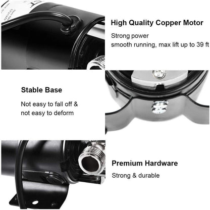 Goplus Water Transfer Pump, 115V 1/10HP 330GPH Portable Electric Utility Pump with 6FT Suction Hose Kit, Remove Water from Garden, Flooded Basements, Rain Barrel, Water Bed, Pool, Ponds and Aquariums
