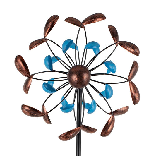 Sunnylight Wind Spinner Outdoor, Wind Sculpture Spinner with Metal Stake, Yard Art Decor for Patio, Lawn & Garden 13 * 57 inches