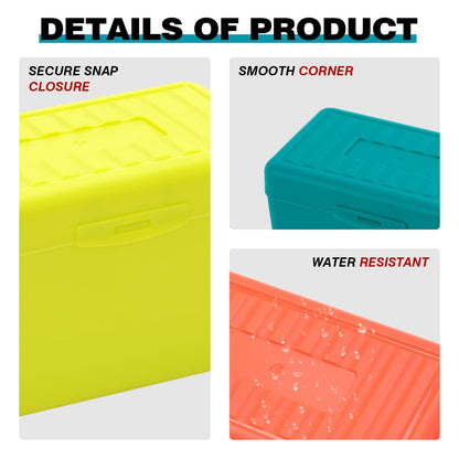 H4D Index Card Holder 3x5, Index Card Box Organizer Case, 3x5 Flash Note Card Holder, 3 Packs (Red/Green/Yellow)