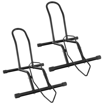 MAKELEN 2 Packs Bike Floor Stand for Mountain MTB & Road Bicycles 23c-4.0 inch Wide Tire 20-29 inch Tire Indoor Outdoor Bike Rack Bicycle Floor Stand Black
