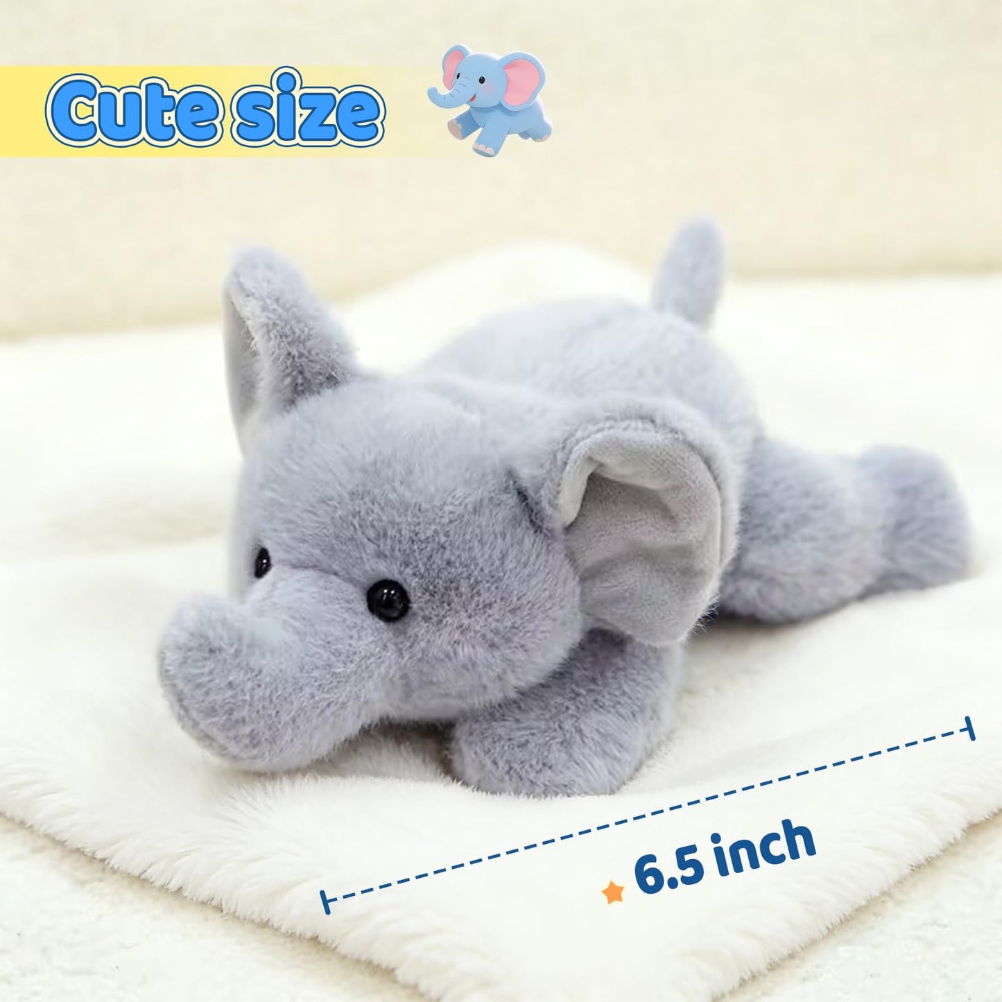 PEACH CAT Elephant Stuffed Animal Cute Plushies Small Plush Toys Birthday Gifts for Girls Boys Kids