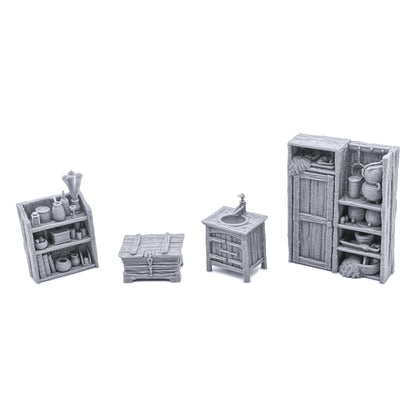 EnderToys City Furnishings by Printable Scenery, 3D Printed Tabletop RPG Scenery and Wargame Terrain 28mm Miniatures