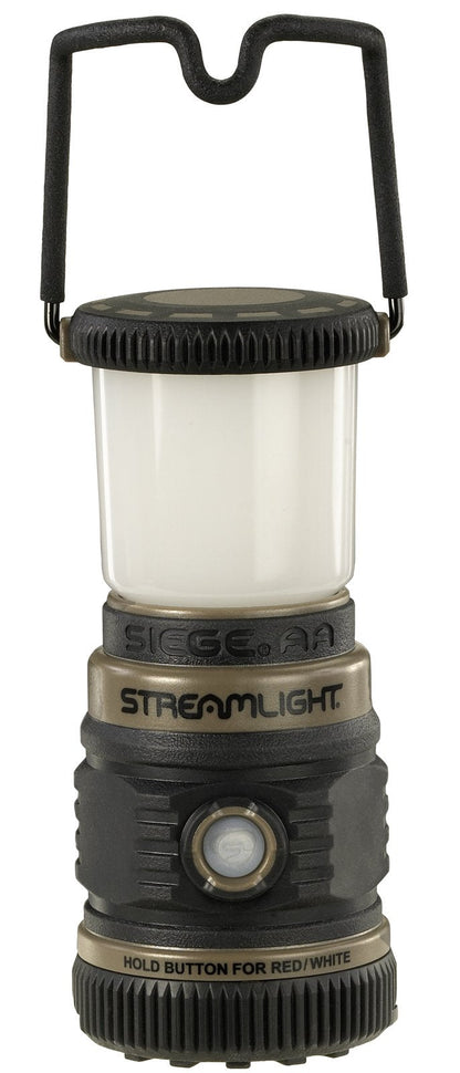 Streamlight 44941 Siege AA 200-Lumen Lantern with White & Red LEDs for Camping & Emergencies, Coyote