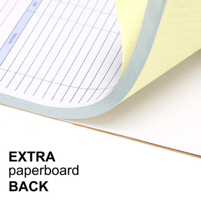 Crtiin 2 Pcs Contractors Invoice Book Carbonless Forms Receipt 8.5 x 11 Inch Work Order Receipt Book Forms for Small Business with Blank Invoice Sheets, 50 Sets(2 Part)
