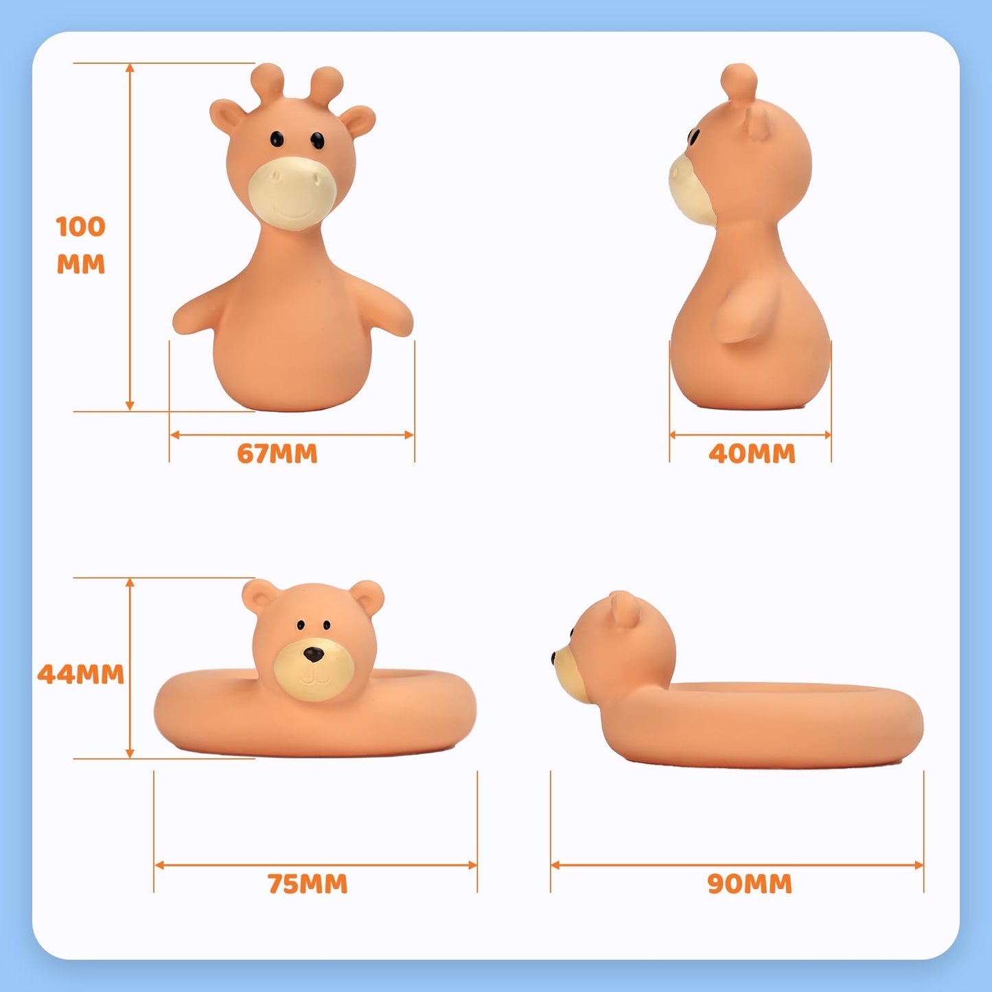 Tiny Marvels Baby Bath Toys for 6 Months & Up, Mold Free No Hole Bath Toys, BPA Free Floating Toddler Bath Toys, Safe Kids Bath Toys for Tub & Pool