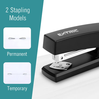 Stapler – Staplers for Desk, Black Stapler Heavy Duty 3 Pack, Staplers 25 Sheet Capacity for Office and Home