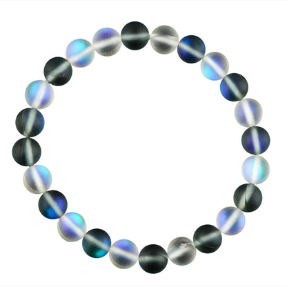 CRYSTALINES Multi Aura Quartz Gemstones Beads Stretchable Bracelet for Men Women | Handmade Jewelry | Chakra - Healing - Yoga - Spiritual - Protection | Birthday | Unisex | Stretch Bracelets