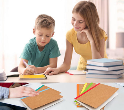 12 Pack Notebooks Lined Journal Bulk Writing Diary Planner with Thick Paper, 60 Pages, 30 Sheets, 8.3x5.5 inch for Home, Office or School Supplies, A5 Kraft Notebook