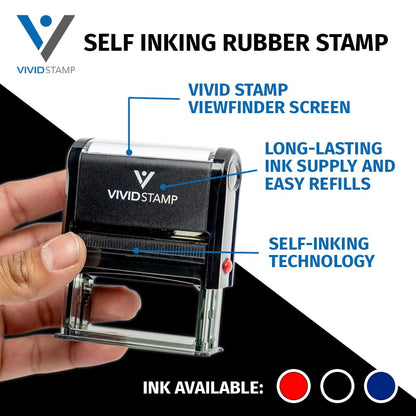 [] Called [] Scanned [] Emailed with Date Line Self-Inking Office Rubber Stamp (Black Ink) - Q-400