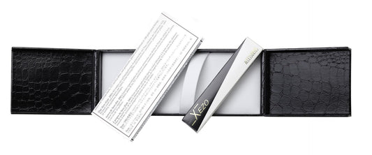 Xezo Incognito Brass Ballpoint Pen in Purple Metallic Color, Diamond-Cut Engraved, Serial, Platinum Plated Parts (Incognito Purple B-2)
