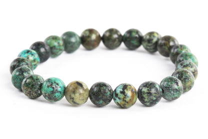 sara creation Tibetan Texture Turquoise Stone Bead Bracelet - Adjustable Natural Gemstone Bracelets - Healing For Girl Women Men