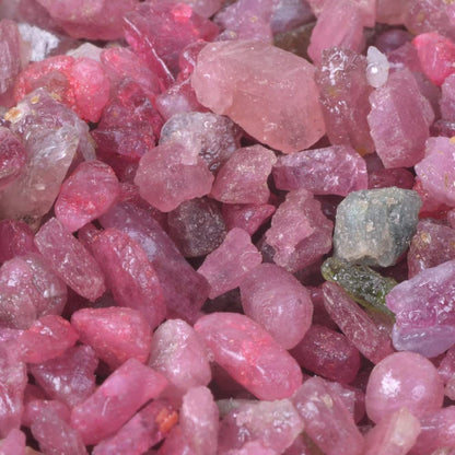 Natural Watermelon Tourmaline Raw Chips Crushed Tumbled Stone Crystal Healing Embellishments 100 grams