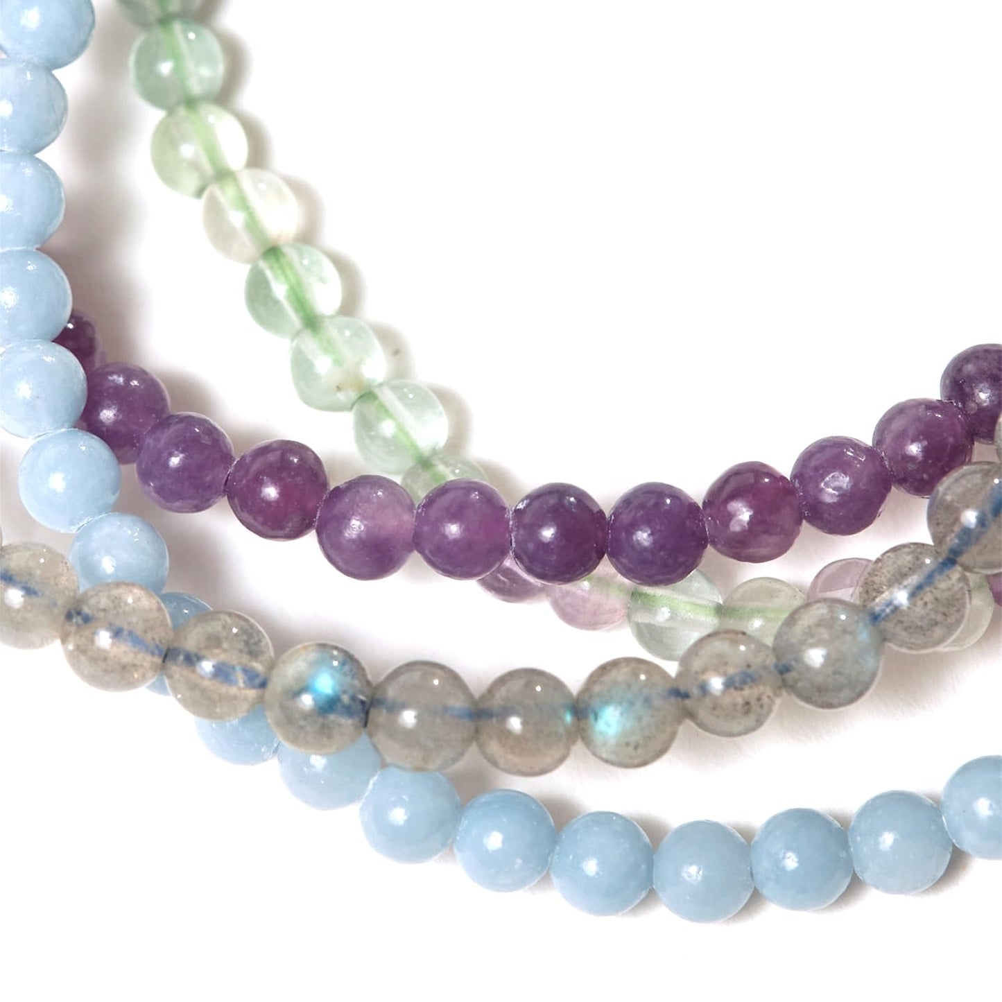 Wendy Kleiner Crystal Bracelet and Crystal Bracelet Stack – Healing Stone Beads – Small Size Beads - Spiritual Energy Jewelry – Elastic, Unisex, Gift-Ready (Healing Crystal Bracelet)