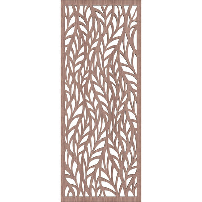 9 3/8"W x 24 3/8"H x 1/4"T Ortonville Decorative Fretwork Wood Wall Panels, Walnut
