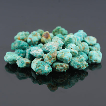 CRYSTALIS Wholesale Bulk 50pcs Arizona Copper Turquoise Natural Raw Crystals, Loose Gemstone Rough Jewelry Making Supply, Chakra Healing Stones, DIY, Gem Collection (90+ carats) (4-8mm)