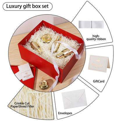 UoeRing 1Pcs Red Extra Large gift box with lids 16.5×13×8 Inches gift boxes for presents,Birthday Box (include Ribbon, Paper Shred Filler Gift Card & Envelopes)