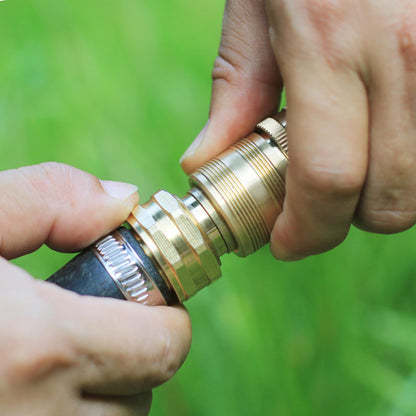 SIGURANTA Garden Hose Quick Connect Solid Brass 3/4 inch GHT Internal Thread Quick Connect Fittings Famale Quick Connector 2 Set