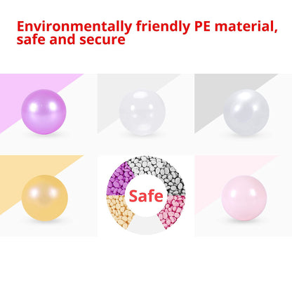 STARBOLO Star Ball Pit Balls - Pack of 100 200 500 1000 Macaron Balls BPA&Phthalate Free Non-Toxic Crush Proof Ocean Ball Soft Plastic Balls for 1-5 Years Kids Birthday Pool Tent Party.