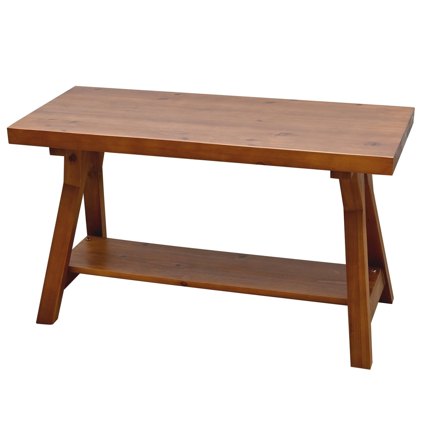 SwallowLiving 30 Inch Farmhouse Storage Bench, Rustic Solid Wood Entryway Bench for Living Room, Dining Room, Hallway | Indoor Seating with Natural Wood Finish