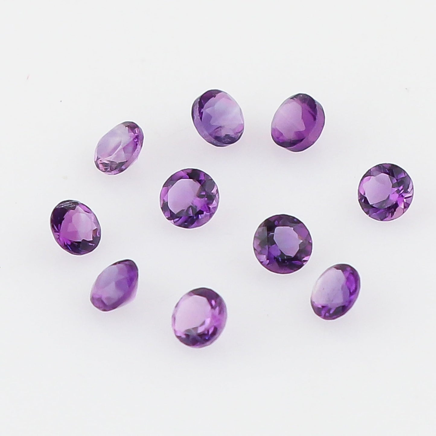 10 PCS,3x3 MM,YASHEE Natural Amethyst Gemstone, Brilliant Cut, Round Shape, Jewelry Making Supply, Chakra Energy Healing Polished Gemstone, Real Crystal Collection, Birthstone, Wholesale deal